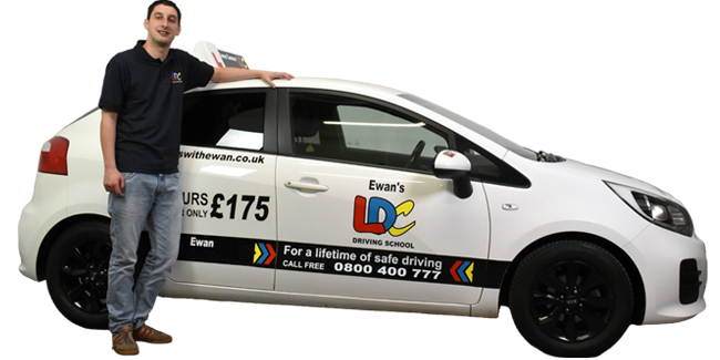Ewan Connor's driving school car